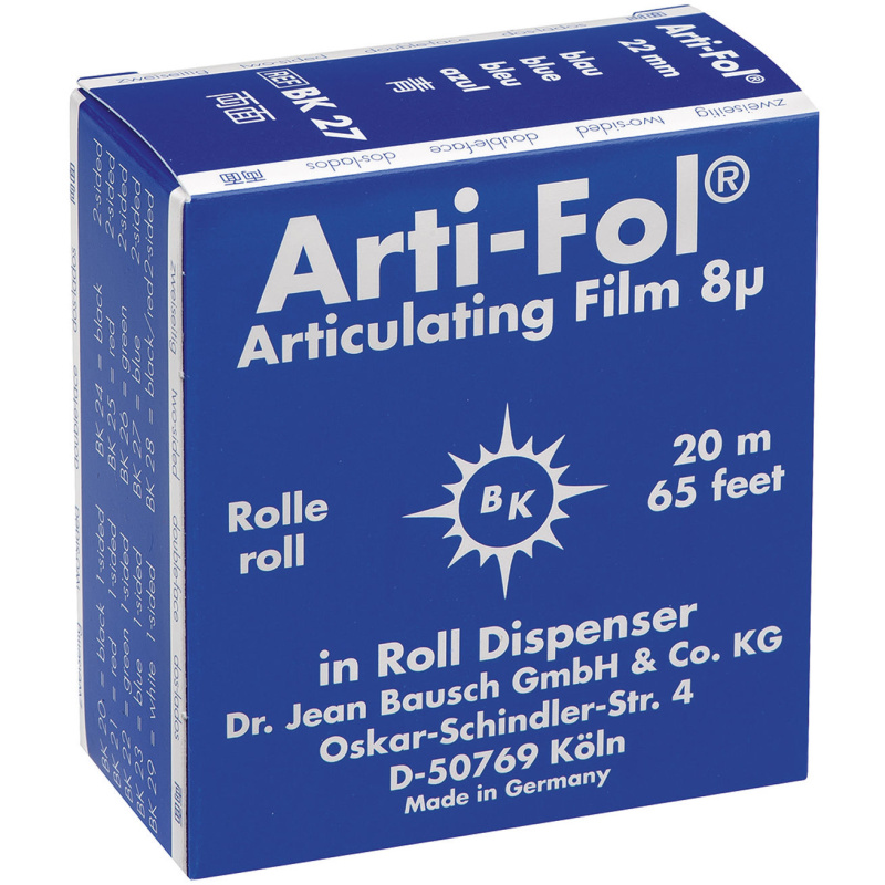 Артикуляционная фольга Bausch Arti-Fol BK 27 синяя 8мкм 22мм х 20м