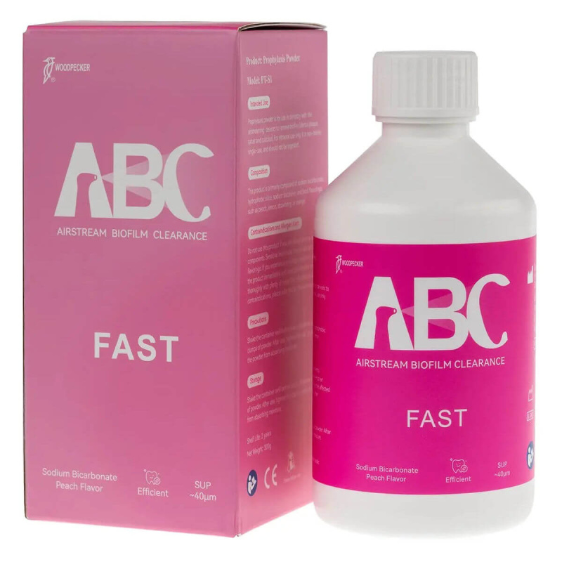 Air-Flow PT-S1 Fast персик на основе бикарбоната натрия порошок 40мкм 300г Woodpecker