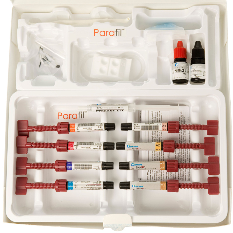 Парафил (Parafil) набор композит световой 8х4.5г Prime Dental