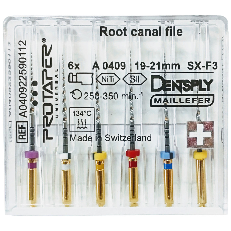 Каналорасширители угловые Dentsply ProTaper Universal SX-F3 21мм 6шт