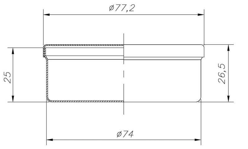 Чашка Петри металлическая ЛСК 76х25мм Медикон