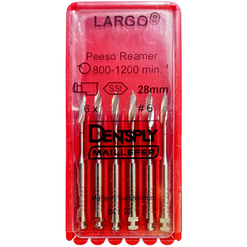 Расширитель устья Ларго Dentsply Largo Peeso Reamer №6 28мм 6шт