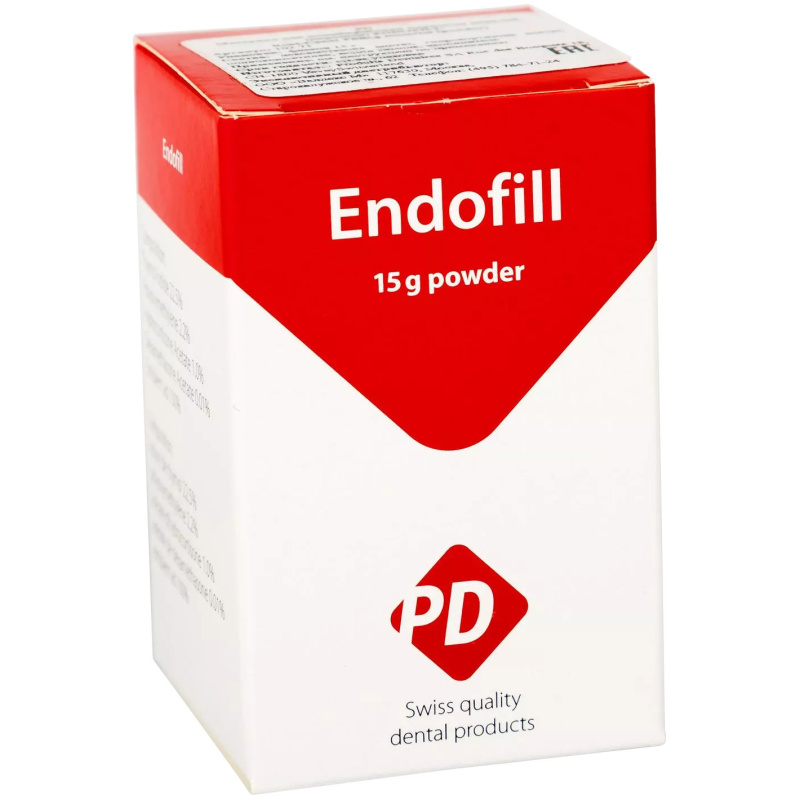 Эндофил (Endofill) порошок для пломбирования корневых каналов 15г PD Эндофил (Endofill) порошок для пломбирования корневых каналов 15г PD