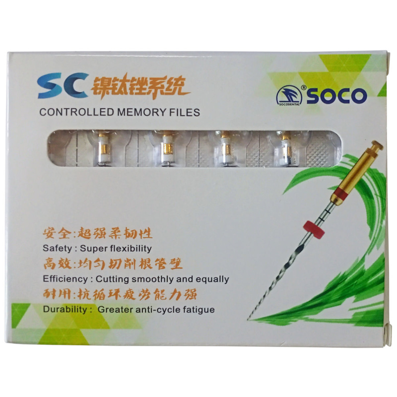 Каналорасширители угловые SOCO SC .03 №15 25мм пасфайл с памятью формы 6шт