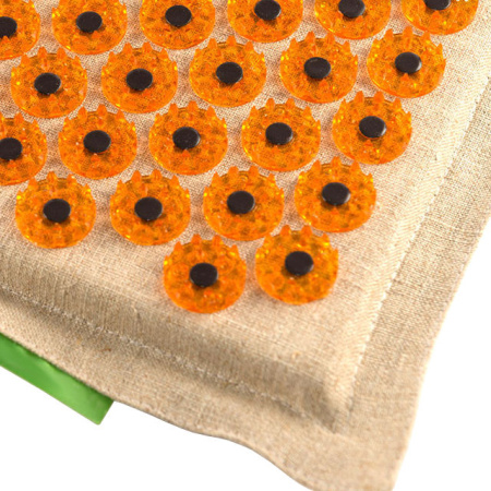 Массажер медицинский Тибетский аппликатор Кузнецова на мягкой подложке 41-60см желтый магнитный более острый