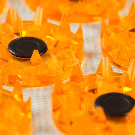 Массажер медицинский Тибетский аппликатор Кузнецова на мягкой подложке 41-60см желтый магнитный более острый