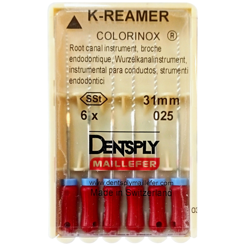 Каналорасширители ручные Dentsply K-Reamers №25 31мм 6шт