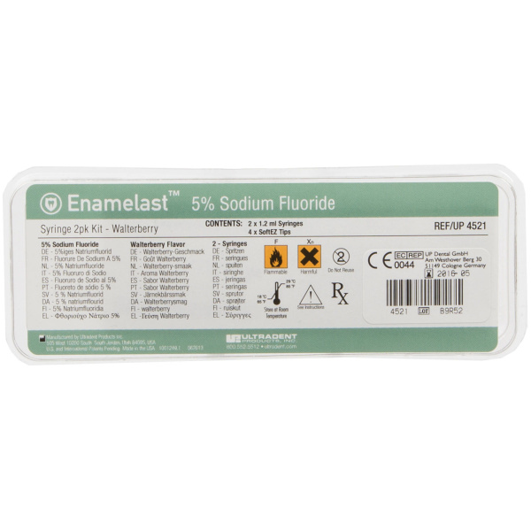 Энамеласт (Enamelast 5%) ягодный фторлак 2х1.2г Ultradent UL4521
