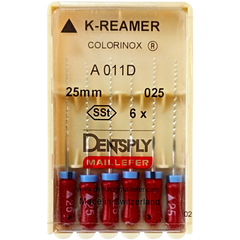 Каналорасширители ручные Dentsply K-Reamers №25 25мм 6шт