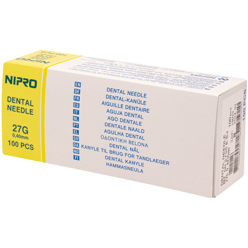 Иглы карпульные NIPRO 27G 0.4х38мм 100шт