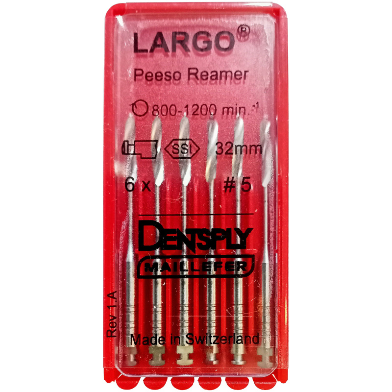 Расширитель устья Ларго Dentsply Largo Peeso Reamer №5 32мм 6шт