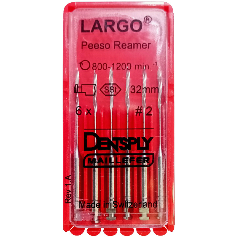 Расширитель устья Ларго Dentsply Largo Peeso Reamer №2 32мм 6шт