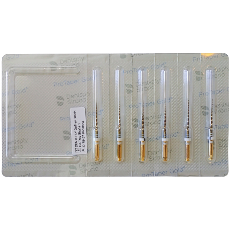 Каналорасширители угловые Dentsply ProTaper Gold S2 21мм 6шт