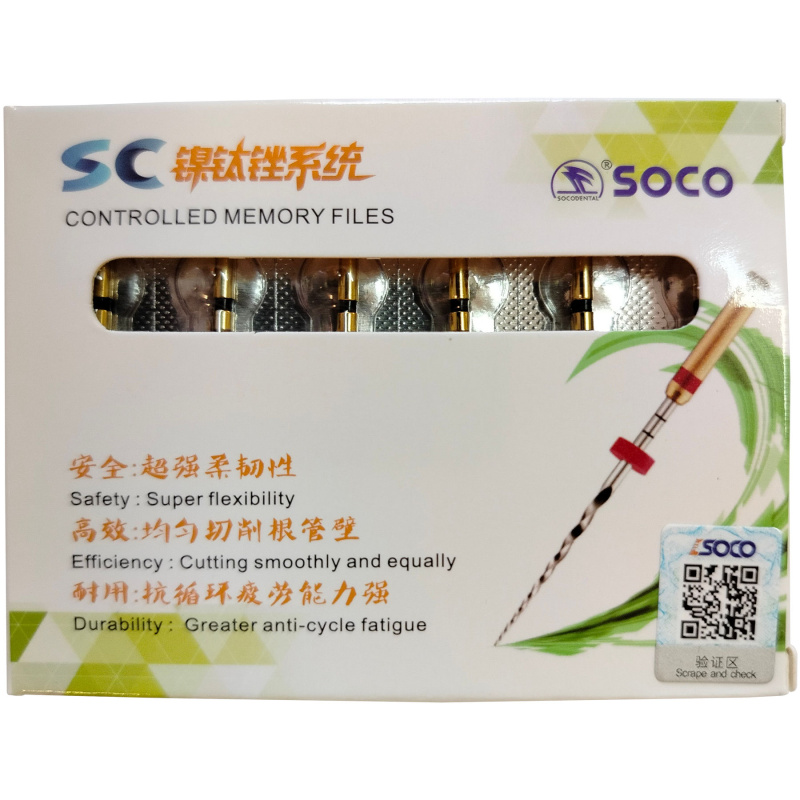 Каналорасширители угловые SOCO SC .04 №40 31мм основной файл с памятью формы 6шт