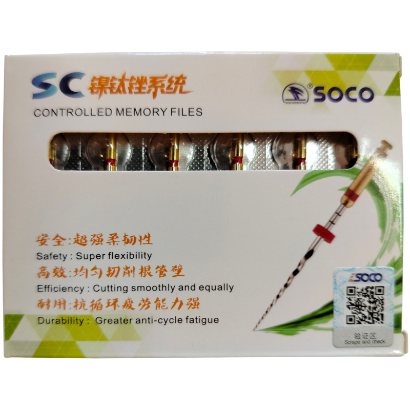 Каналорасширители угловые SOCO SC .04 №25 31мм основной файл с памятью формы 6шт