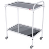 Столик процедурный МЕГИ МСК-501М с двумя полками из нержавеющей стали