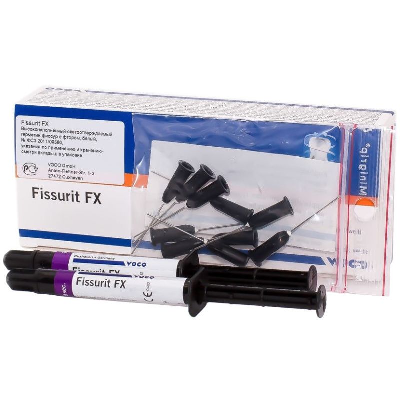 Фиссурит ФХ (Fissurit FX) герметик световой с фторидом белый 2х2.5г VOCO 1181
