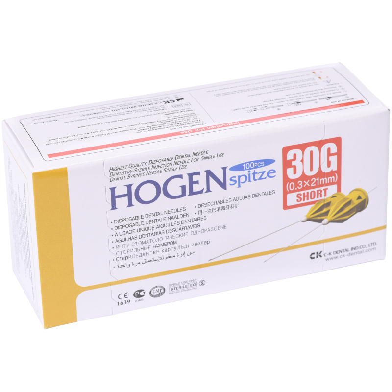 Иглы карпульные Hogen Spitze 30G 0.3x21мм 100шт C-K Dental