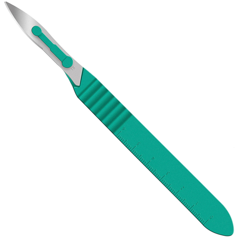 Скальпель одноразовый стерильный №18 с пластмассовой ручкой 10шт Apexmed