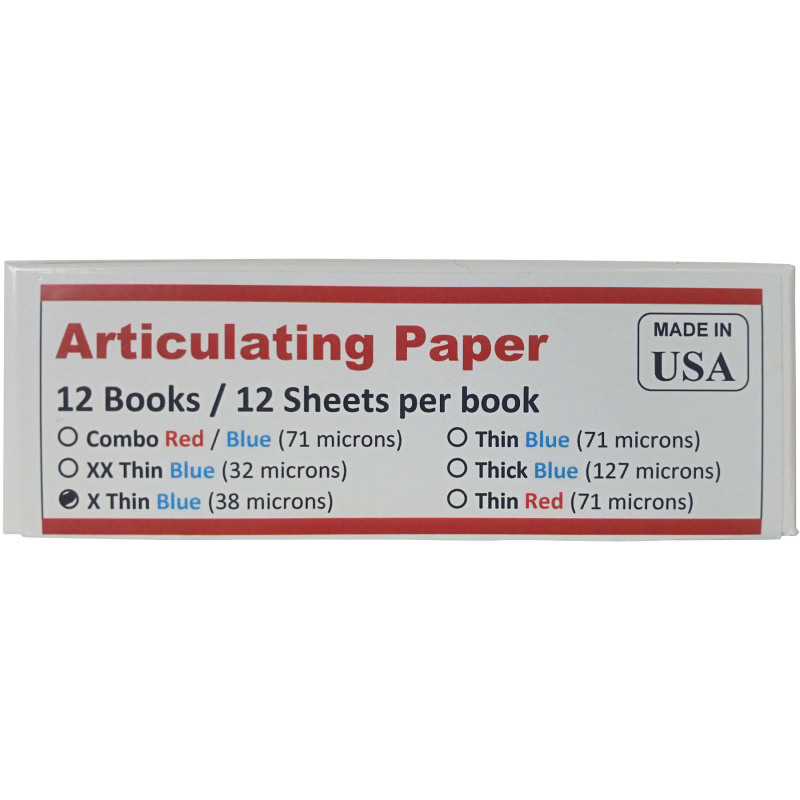 Артикуляционная бумага Crosstex X Thin синяя 38мкм 144 листа