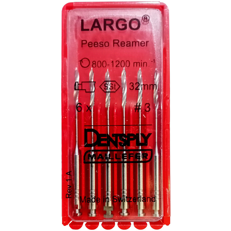 Расширитель устья Ларго Dentsply Largo Peeso Reamer №3 32мм 6шт