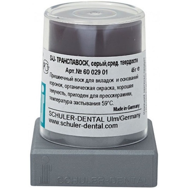 Воск прозрачный S-U-Transpawachs серый средней твердости 45г Schuler-Dental 6002901