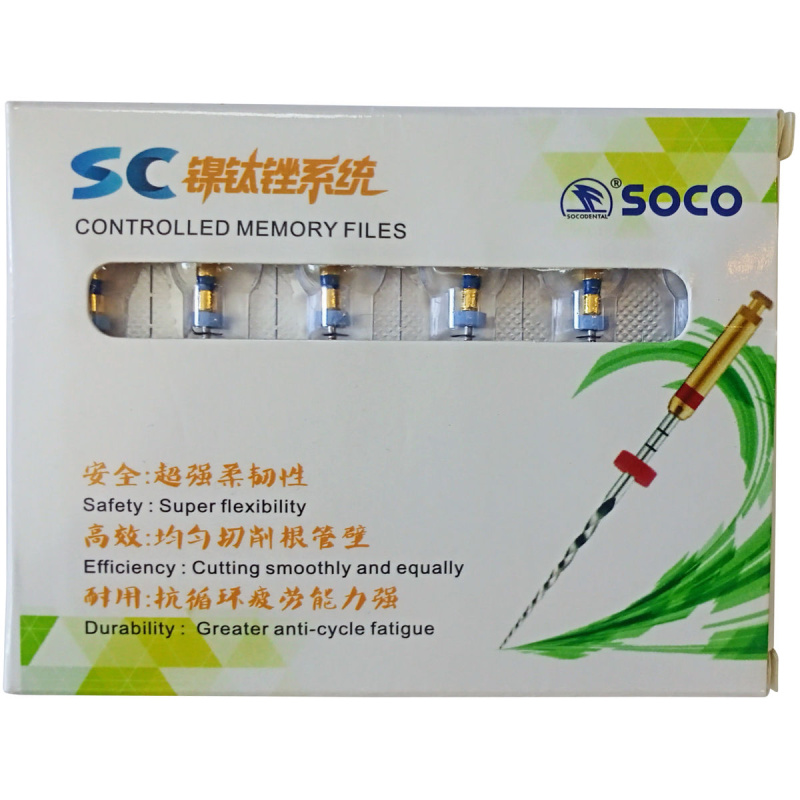 Каналорасширители угловые SOCO SC .04 №30 25мм основной файл с памятью формы 6шт