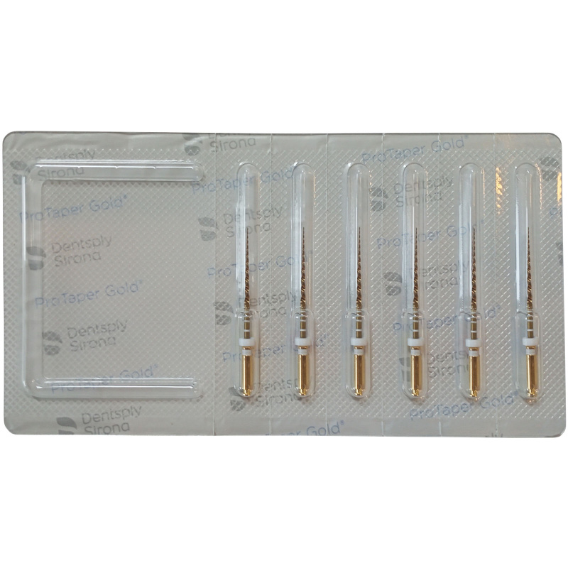 Каналорасширители угловые Dentsply ProTaper Gold S2 25мм 6шт