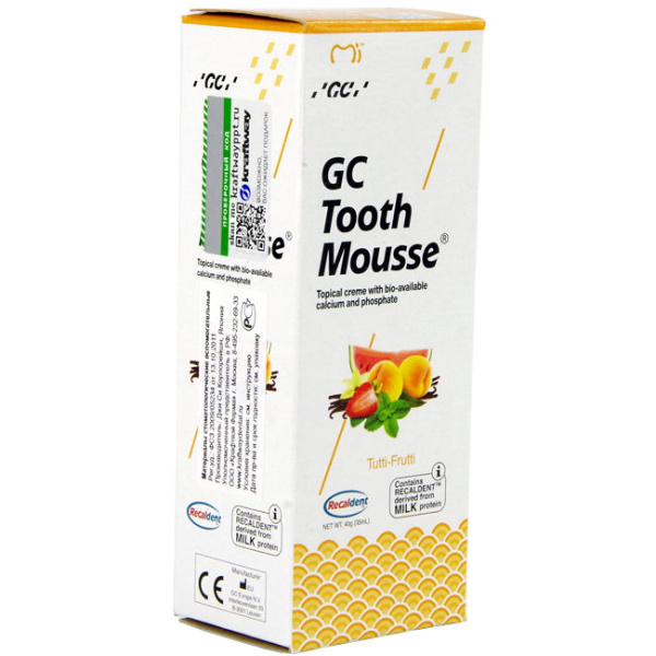 Тус Мус (Tooth Mousse) мультифрукт реминерализирующий гель 40г GC