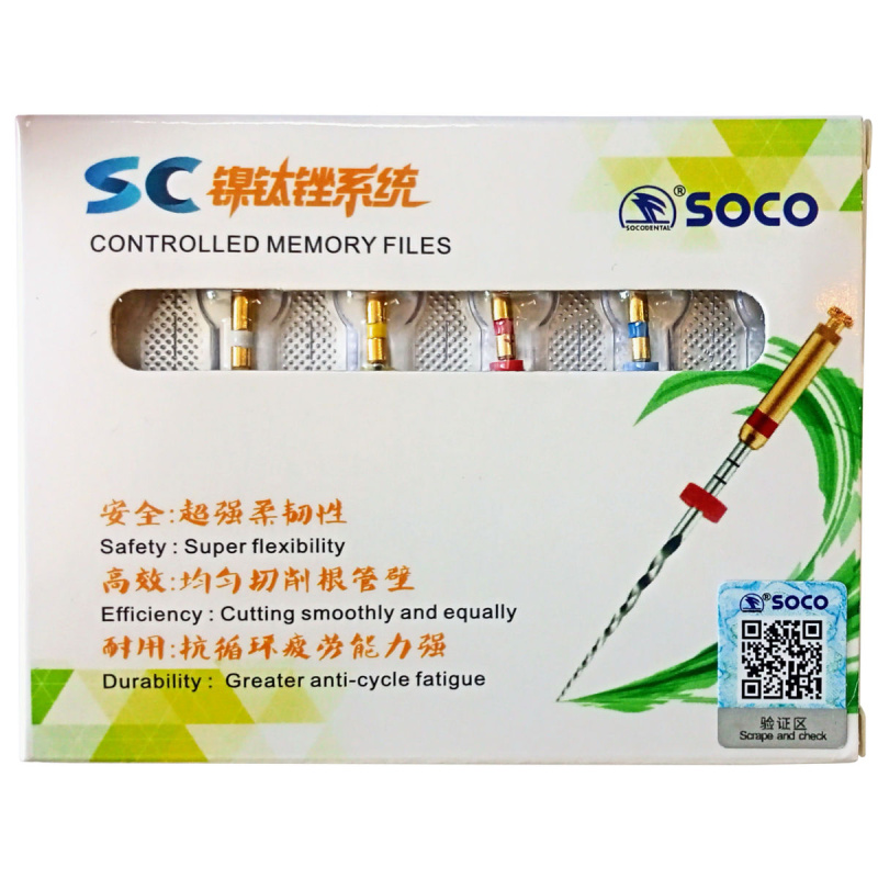 Каналорасширители угловые SOCO SC ассорти 31мм файл с памятью формы 6шт