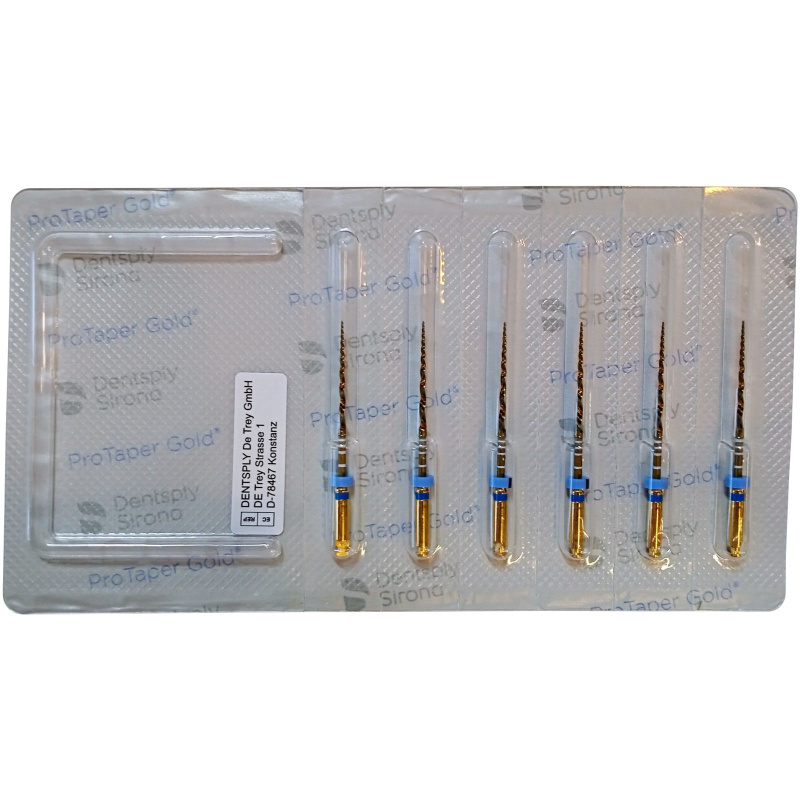 Каналорасширители угловые Dentsply ProTaper Gold F3 25мм 6шт