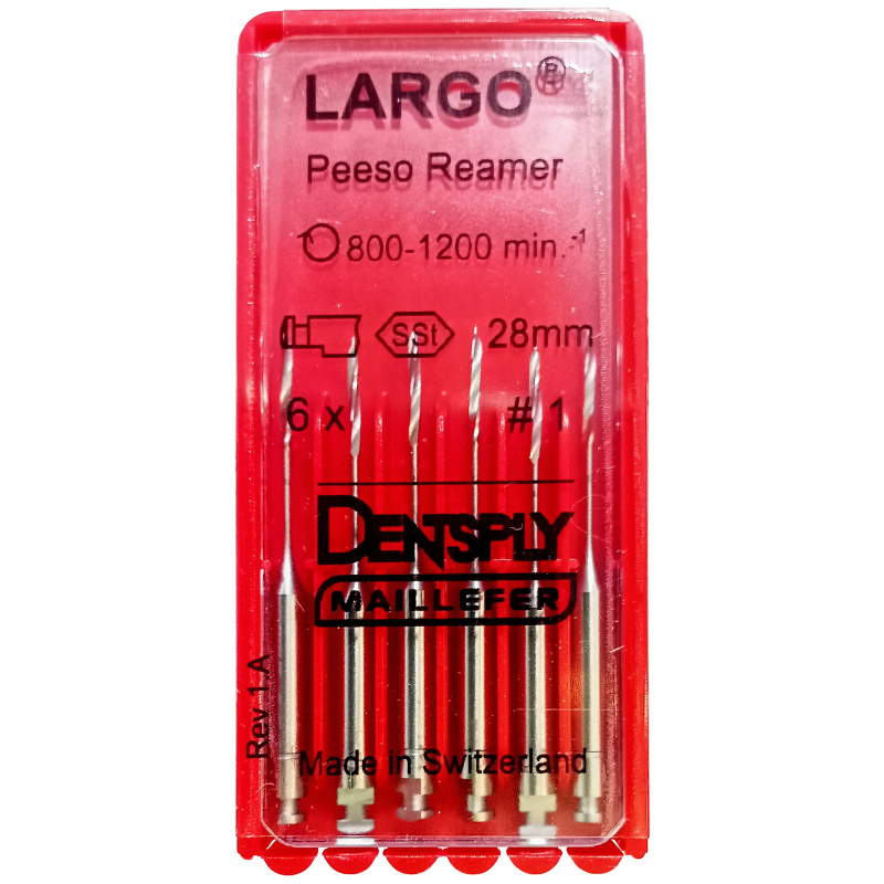 Расширитель устья Ларго Dentsply Largo Peeso Reamer №1 28мм 6шт