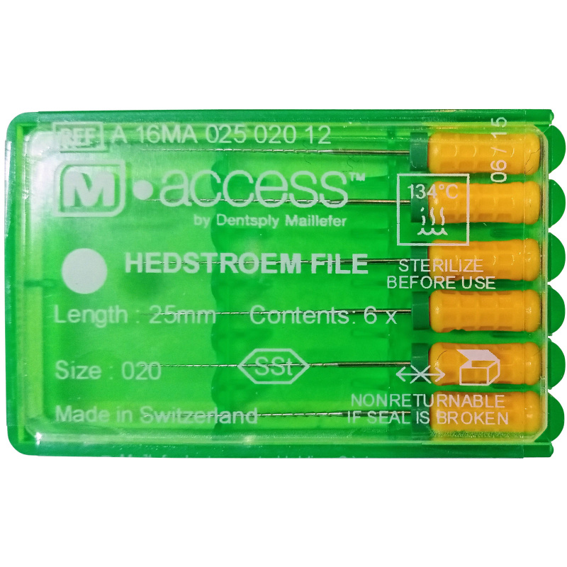 Буравы Хедстрема Dentsply M-Access H-Files №20 25мм 6шт