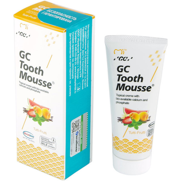 Тус Мус (Tooth Mousse) мультифрукт реминерализирующий гель 40г GC