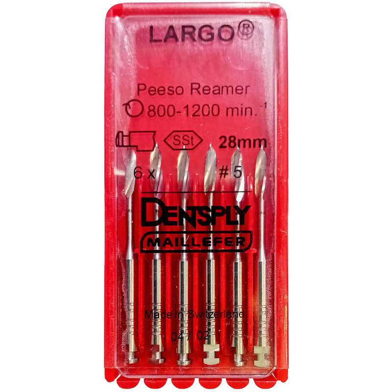 Расширитель устья Ларго Dentsply Largo Peeso Reamer №5 28мм 6шт