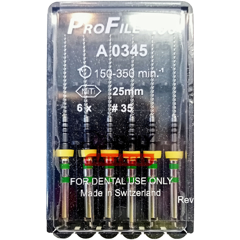 Каналорасширители угловые Dentsply ProFile .06 №35 25мм 6шт