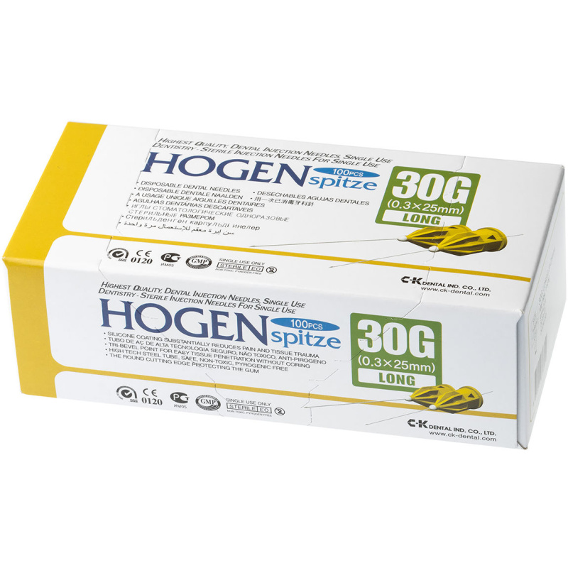 Иглы карпульные Hogen Spitze 30G 0.3x25мм 100шт C-K Dental