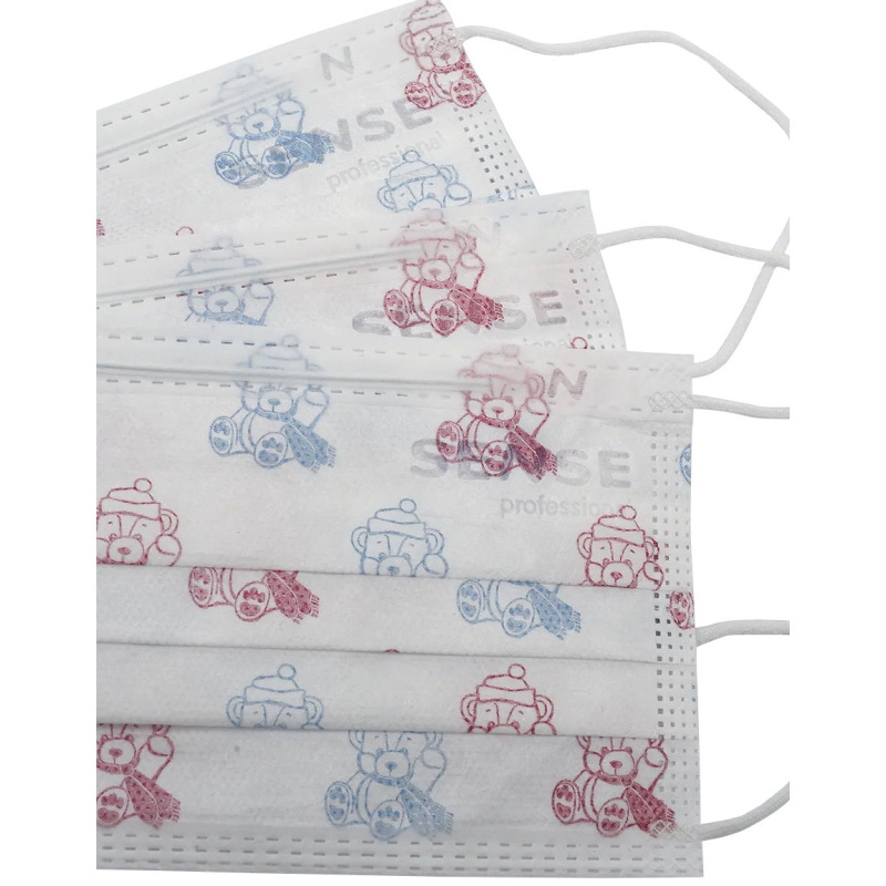 Маска медицинская SENSE premium Мишки 50шт