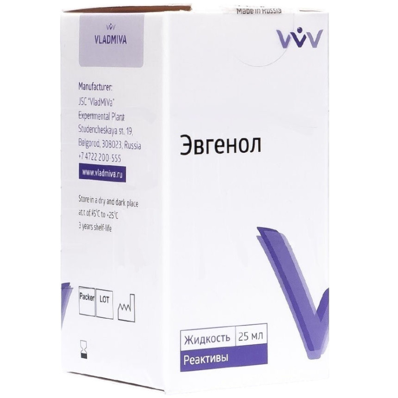 Эвгенол жидкость 25мл ВладМиВа Эвгенол жидкость 25мл ВладМиВа