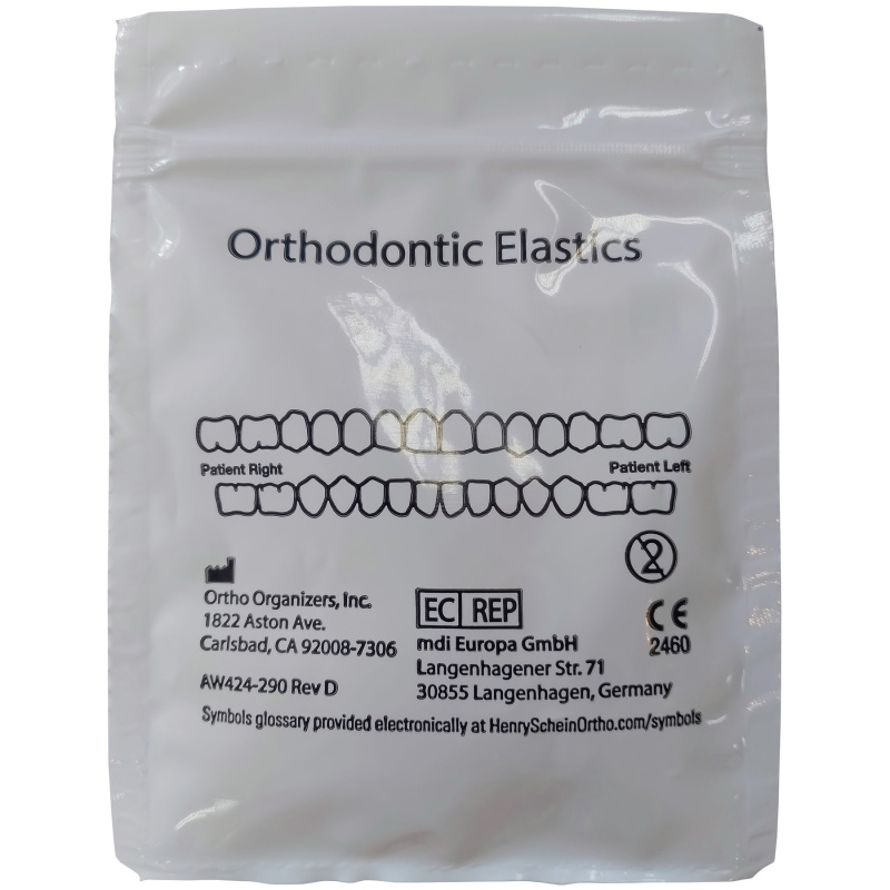 Резиновая тяга Smile Safari внутриротовая сильная Носорог 6.5oz 1/4 дюйма 100шт Ortho Organizers 407-042S