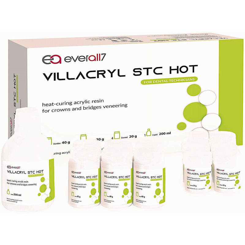 Виллакрил СТС Хот (Villacryl STC Hot Kit) набор для облицовки и ремонта коронок Everall7