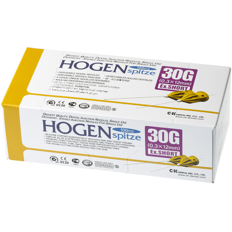 Иглы карпульные Hogen Spitze 30G 0.3x12мм 100шт C-K Dental