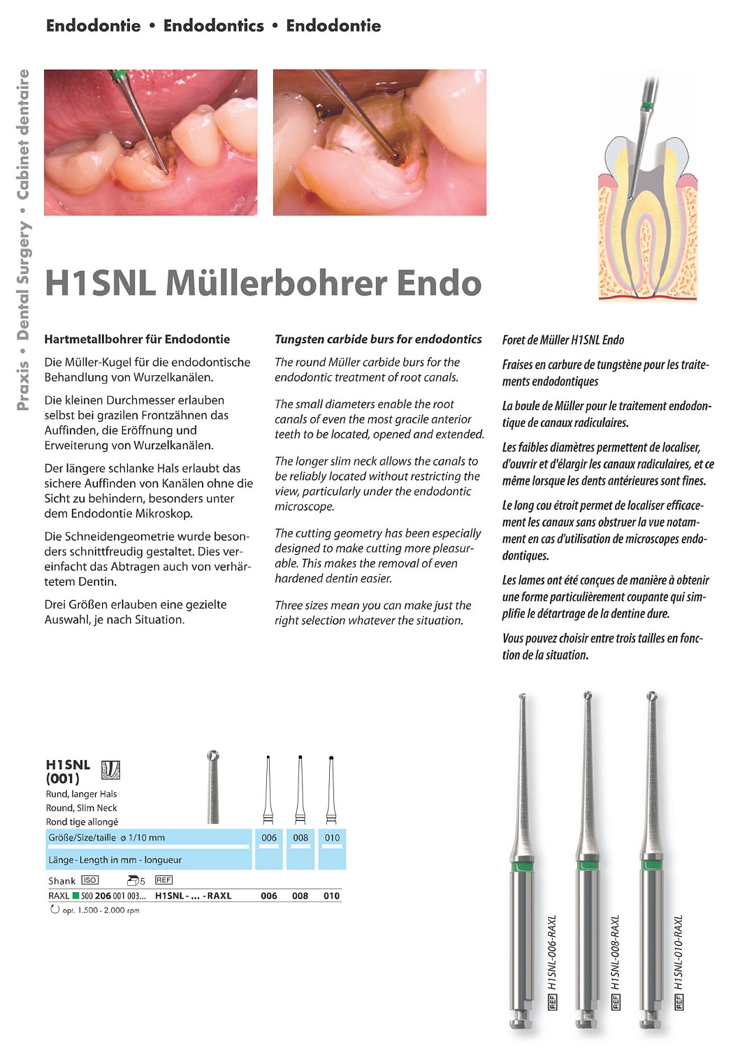 Бор твердосплавный NTI шар хирургический угловой 6 граней