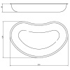 Лоток медицинский ЛМП-200 почкообразный 200х120х30мм Медикон