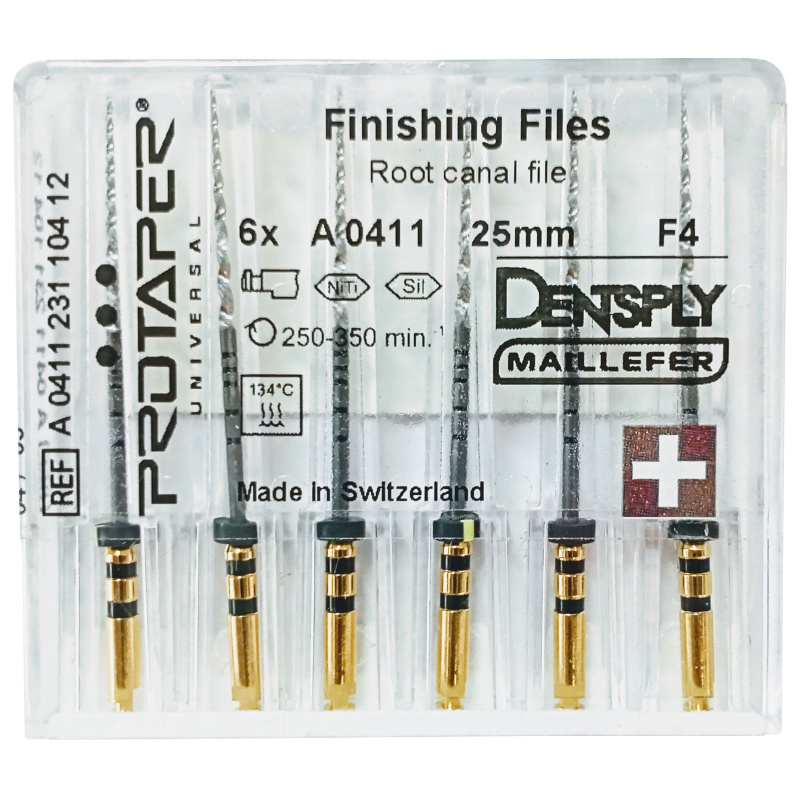 Каналорасширители угловые Dentsply ProTaper Universal F4 25мм 6шт