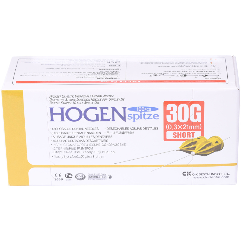 Иглы карпульные Hogen Spitze 30G 0.3x21мм 100шт C-K Dental