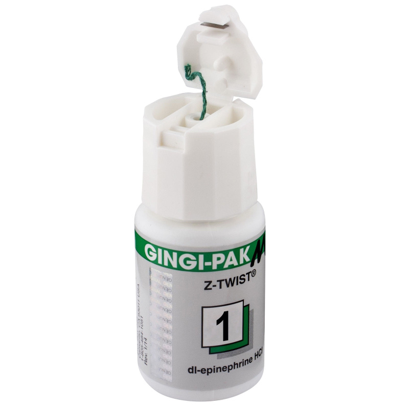 Нить ретракционная Gingi Pak №1 с пропиткой эпинефрином 274см