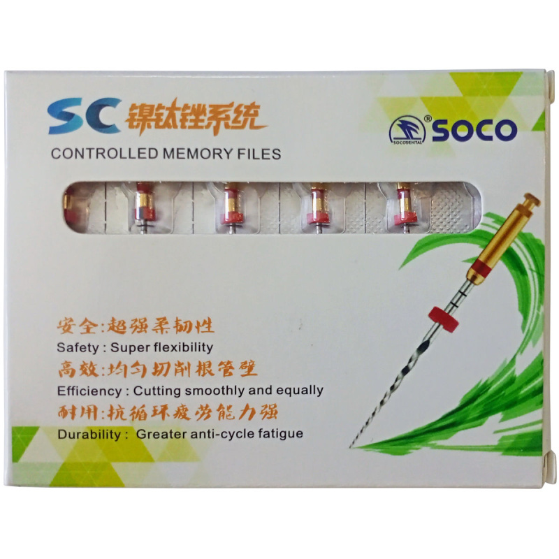 Каналорасширители угловые SOCO SC .04 №25 25мм основной файл с памятью формы 6шт