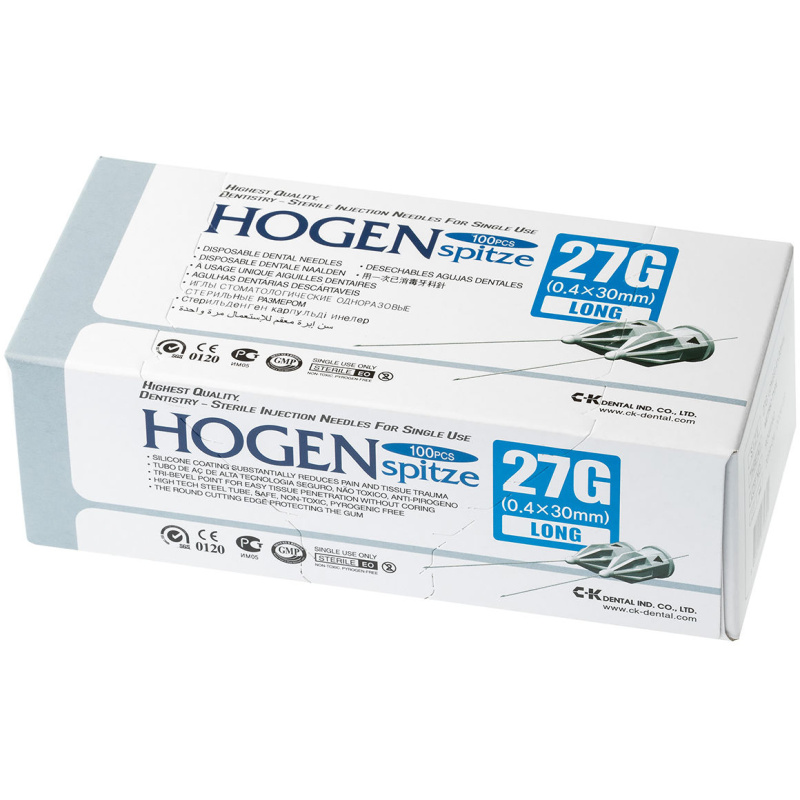 Иглы карпульные Hogen Spitze 27G 0.4x30мм 100шт C-K Dental