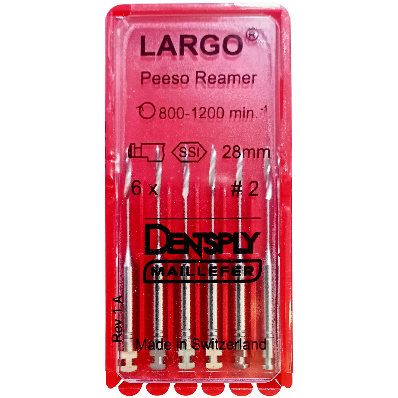 Расширитель устья Ларго Dentsply Largo Peeso Reamer №2 28мм 6шт